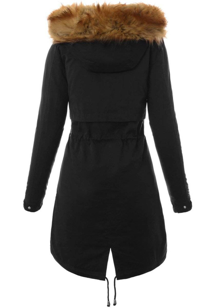 Damska Kurtka Parka Zimowa 2w1 Czarna