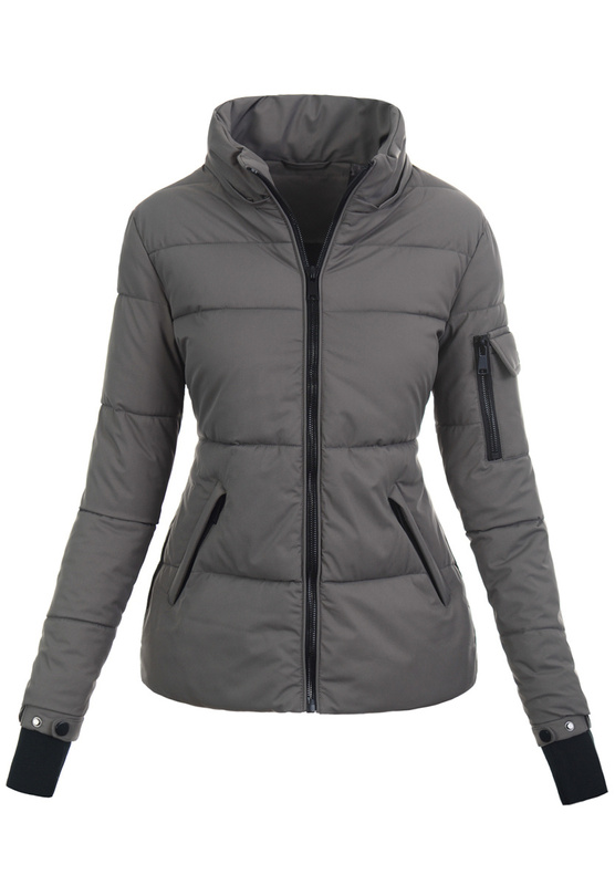 Damska Kurtka Zimowa Florentyna Grafitowa