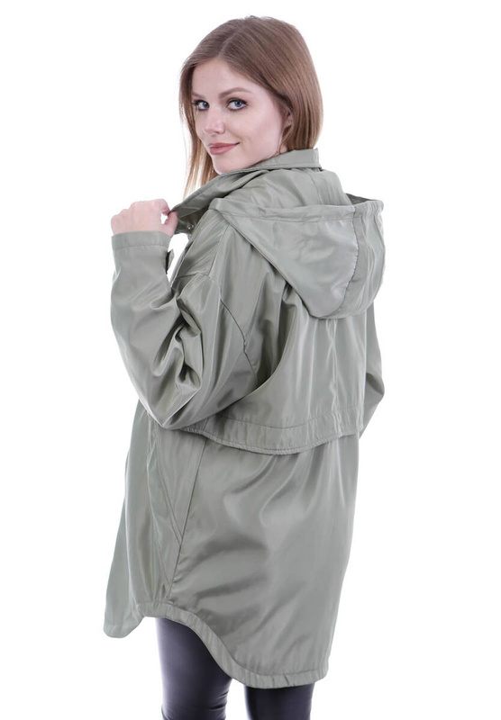 Damska Kurtka Parka Wiosenna Ksenia Zielona