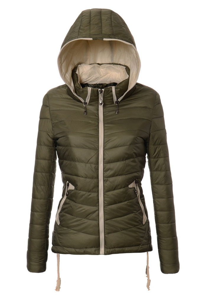 Damska Jesienna Kurtka Ortalionowa Eva Zielona