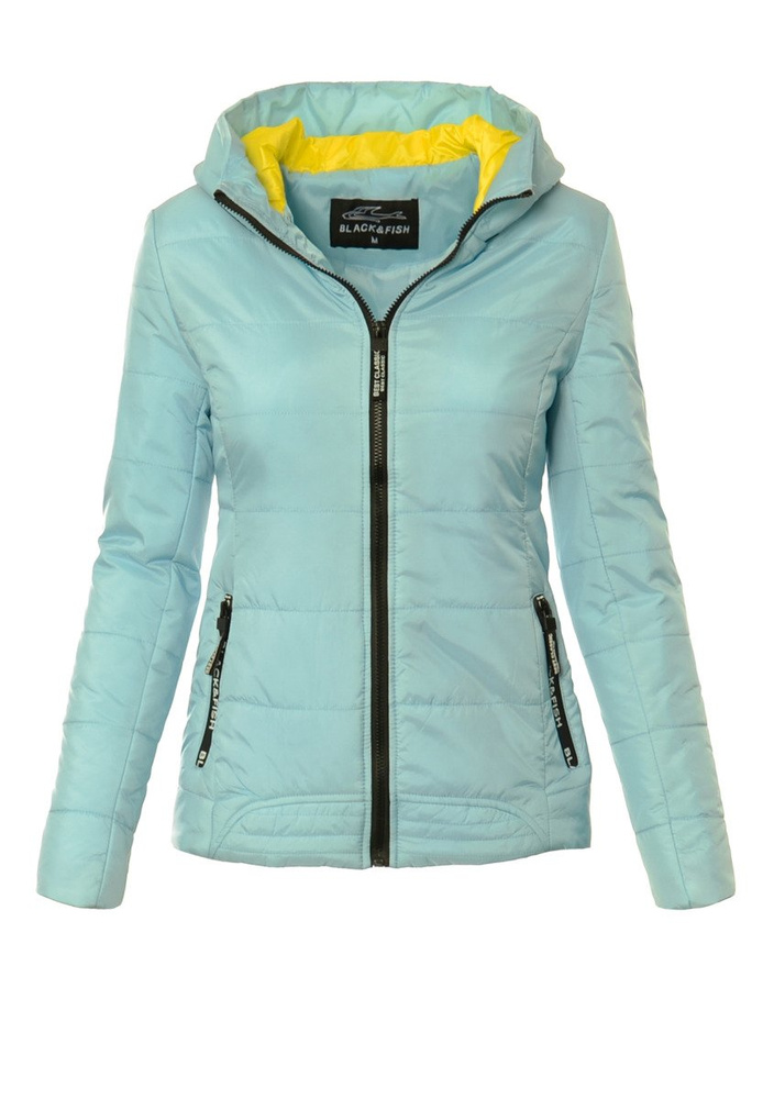 Damska Jesienna Wiosenna Kurtka Błękitna