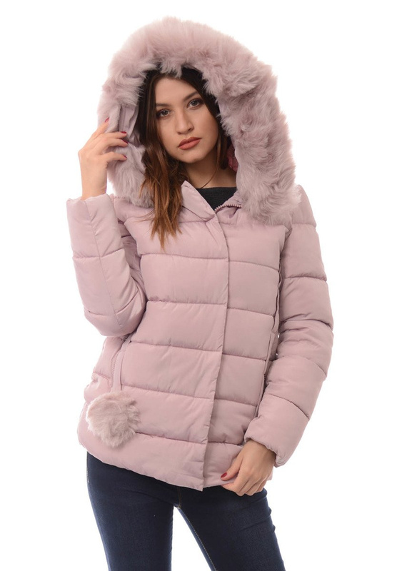 Damska Zimowa Kurtka Ortalionowa Różowa
