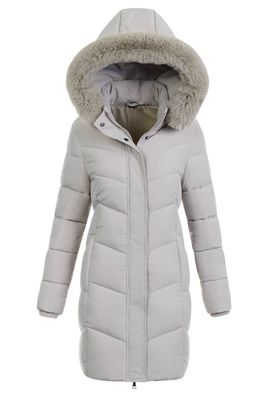 Damska Kurtka Zimowa Pikowana Lidia Beżowa