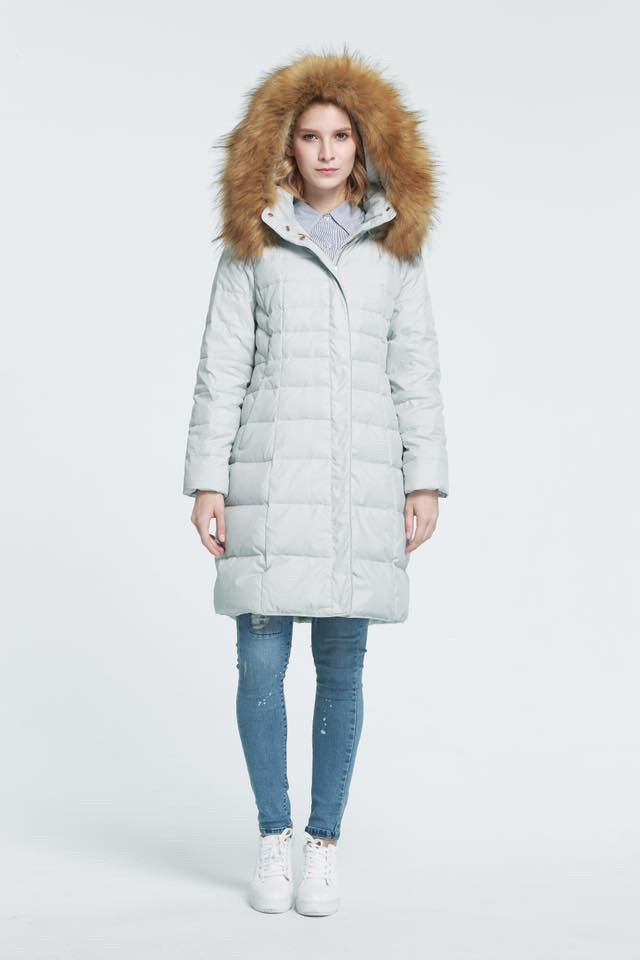 Puchowa Damska Kurtka Zimowa Lucy Miętowa