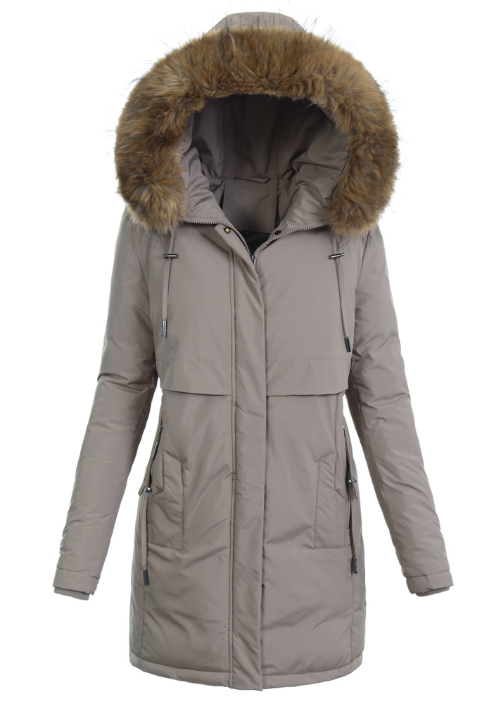 Damska Kurtka Zimowa Elwira Brązowa