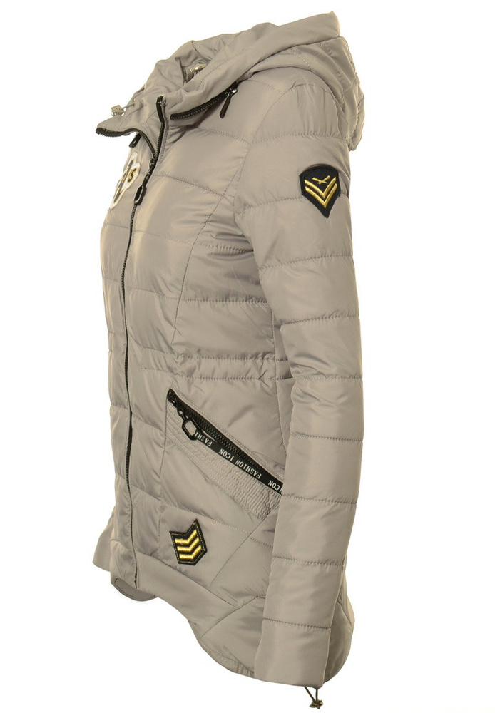 Damska Jesienna Wiosenna Kurtka Lilien Szara