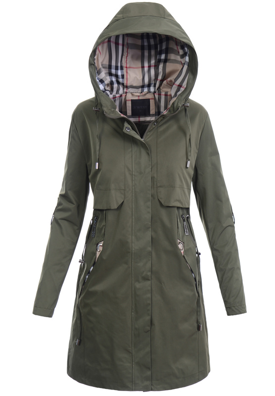 Damska Kurtka Parka Wiosenna Matylda Zielona
