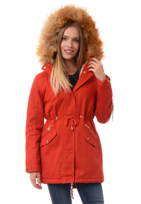 Damska Kurtka Czerwona