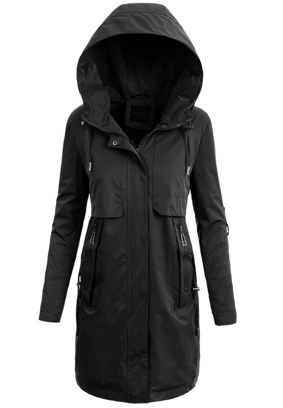 Damska Kurtka Parka Wiosenna Sofia Czarna