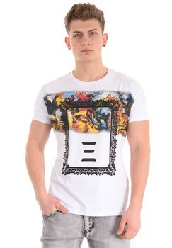 Męska Koszulka T-Shirt Nadruk Biała