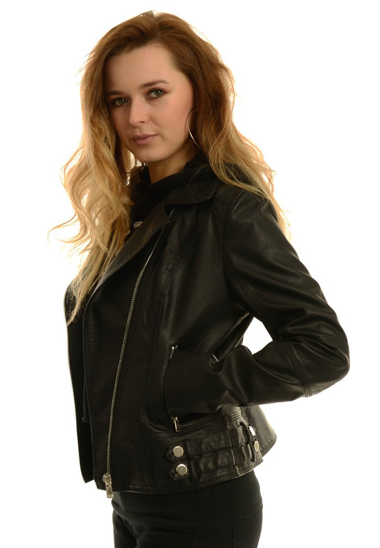 Rewelacyjna Damska Kurtka Ramoneska Dewi Czarna