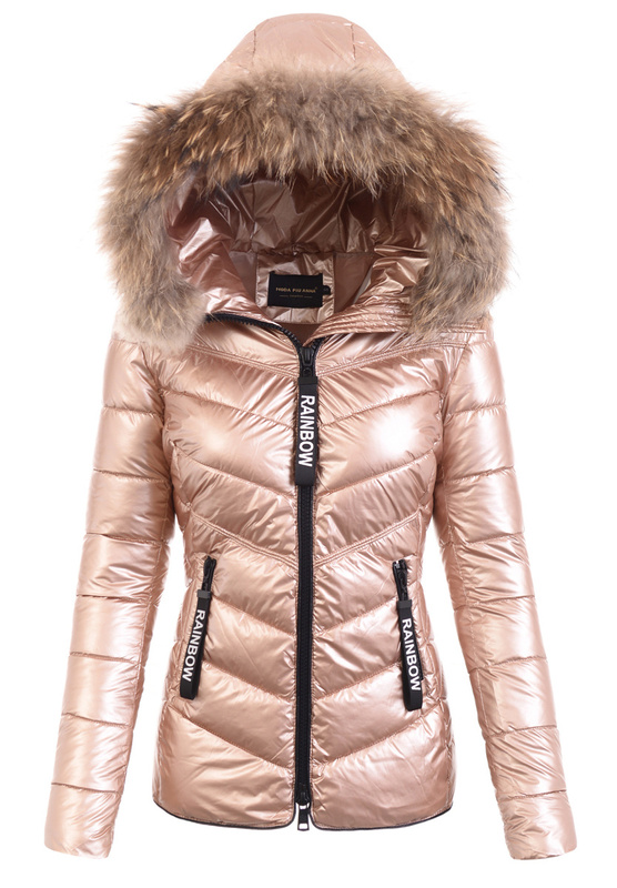 Damska Kurtka Zimowa Ortalionowa Marcelina Beżowa