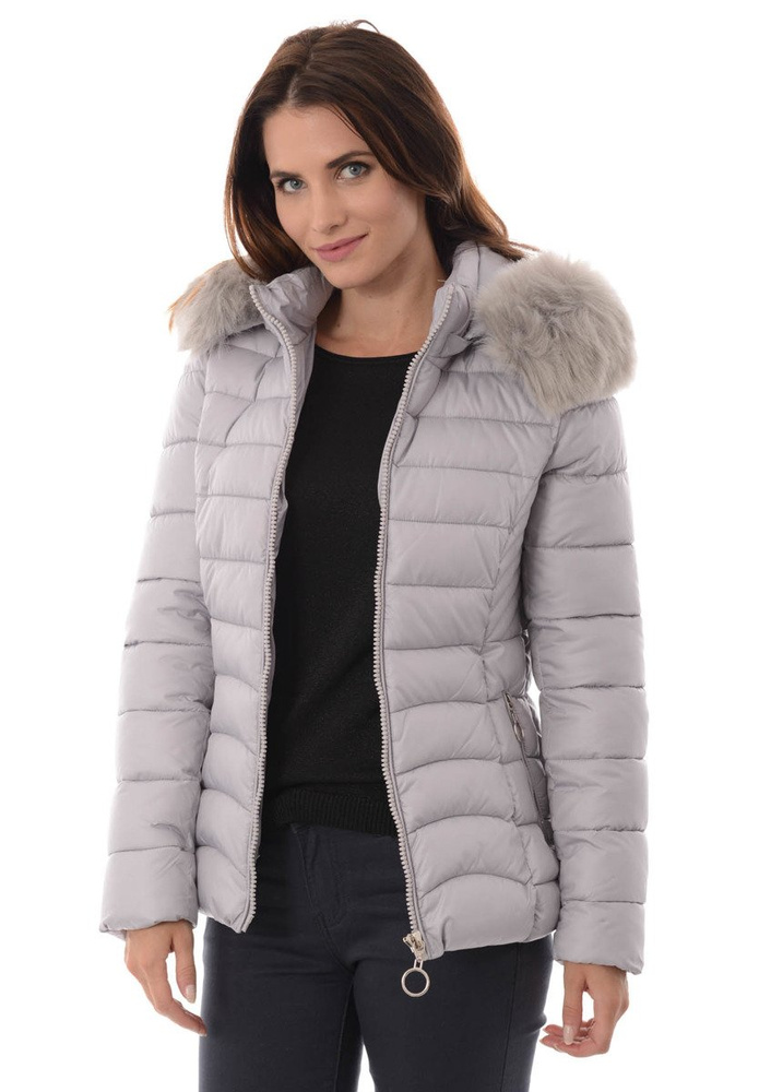 Damska Zimowa Kurtka Ortalionowa Daria Szara