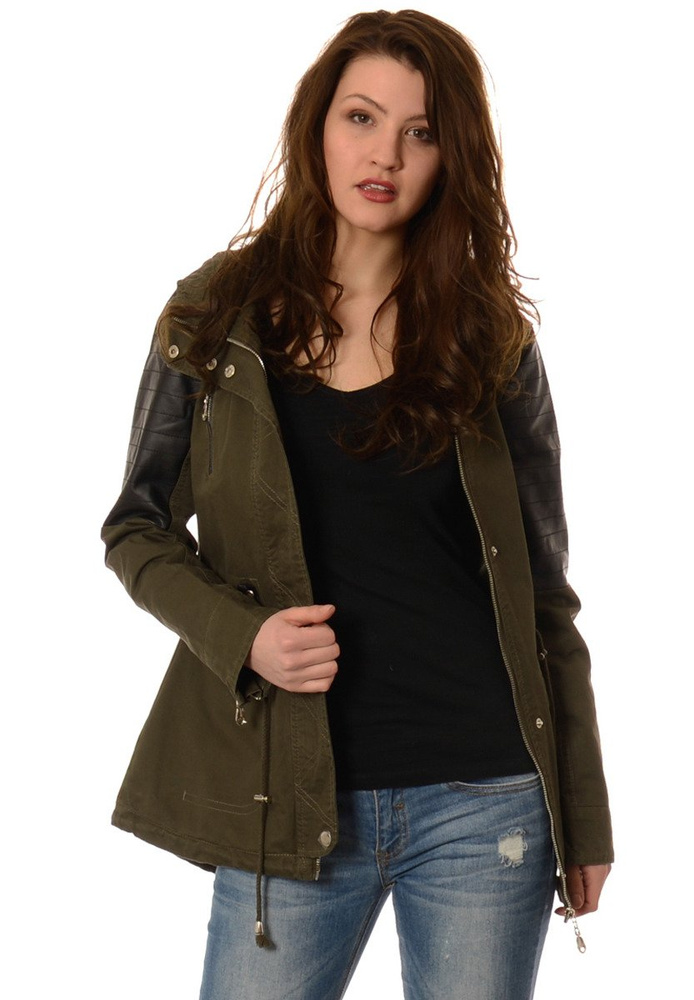 Damska Kurtka Parka Przejściowa Clarisse Zielona