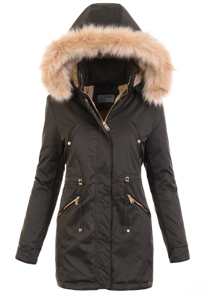 Damska Kurtka Parka Kinga Khaki