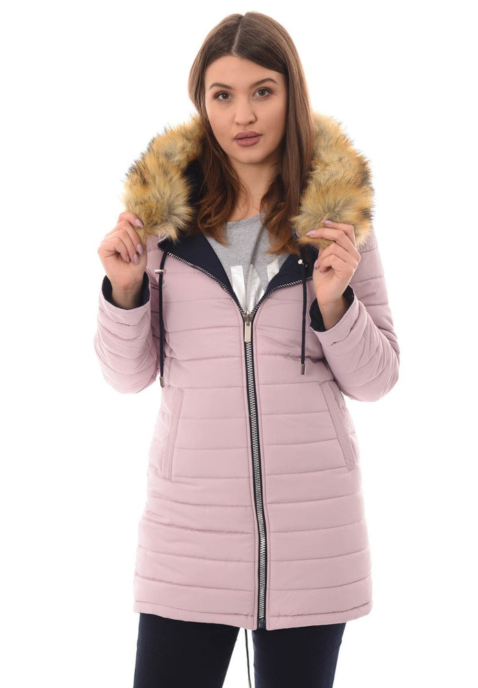 Damska Dwustronna Zimowa Kurtka Molly Granatowa