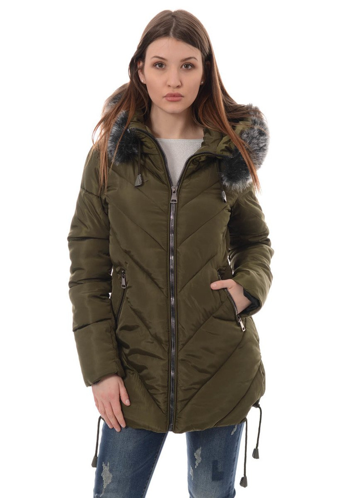 Damska Zimowa Kurtka Ortalionowa Lucyna Zielona
