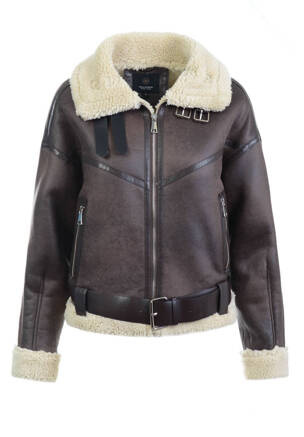 Damska Zimowa Kurtka Kożuszek Ginny Brązowy