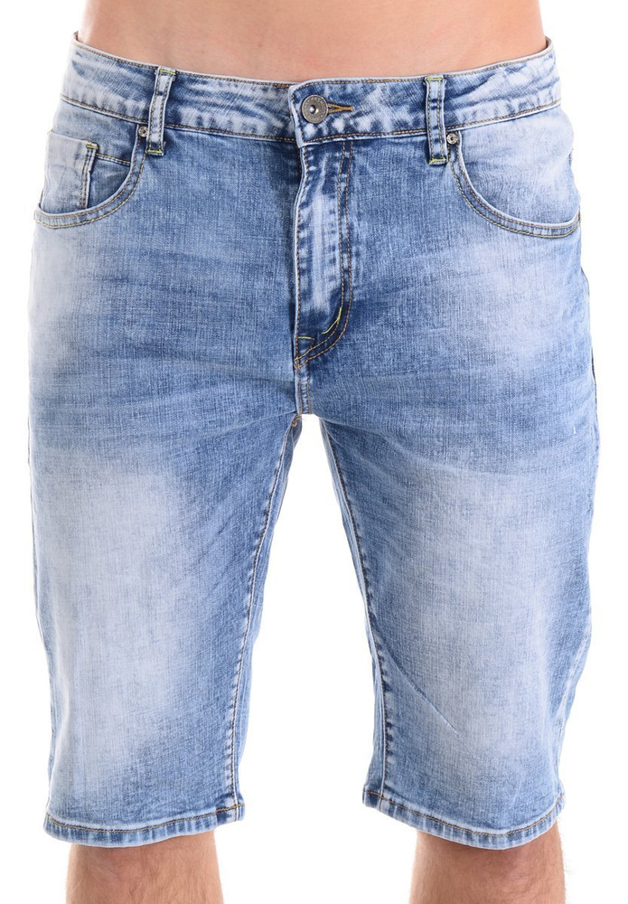 Męskie Spodenki Jeansowe Niebieskie