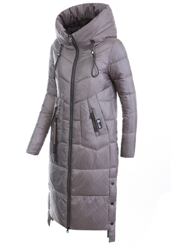 Damska Kurtka Ortalionowa Długa Narcyza Szara