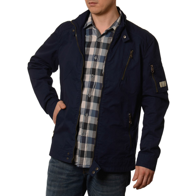 Męska Wiosenna - Jesienna Kurtka Tomas Niebieska