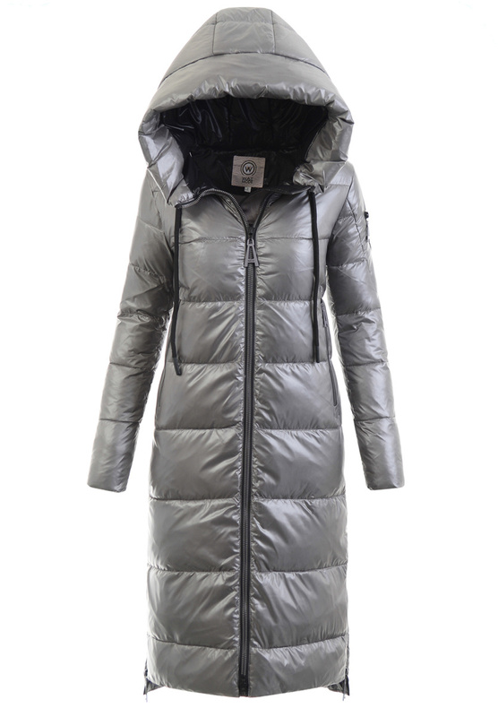 Damska Kurtka Ortalionowa Długa Antonina Grafitowa