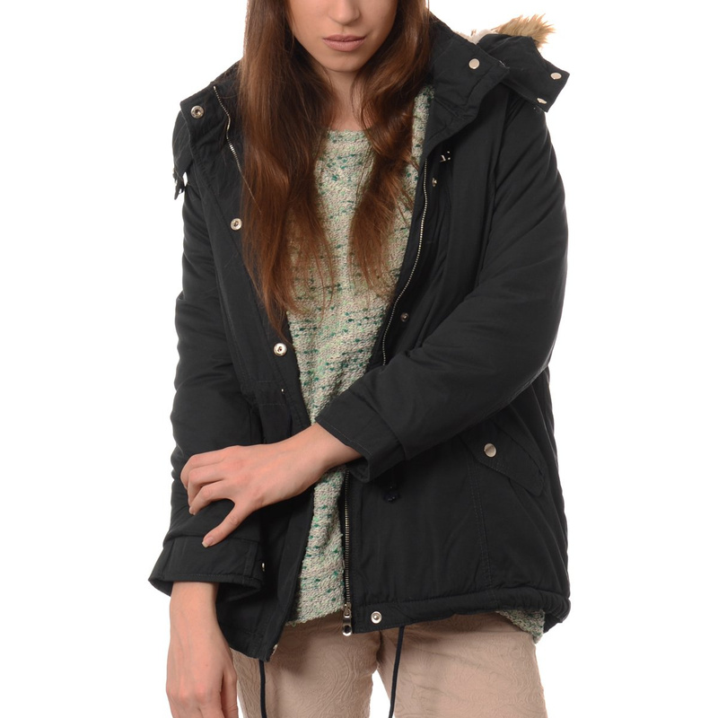 Damska Kurtka Parka Zimowa Granatowa