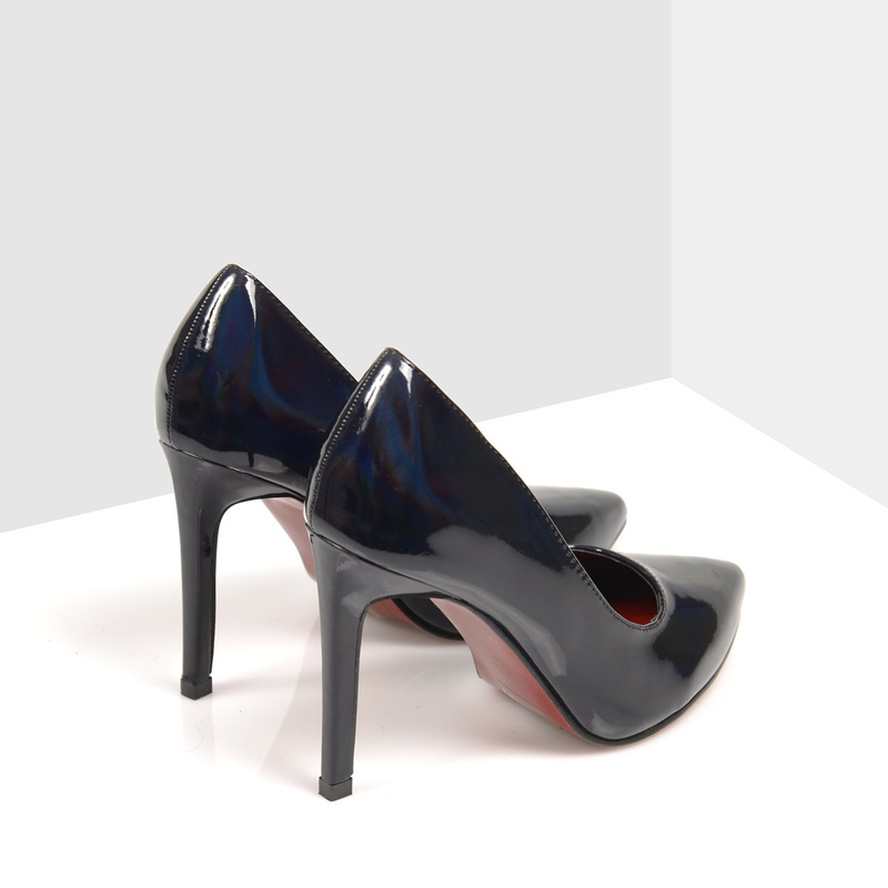 Czarne Szpilki Lu Boo Hologramowe