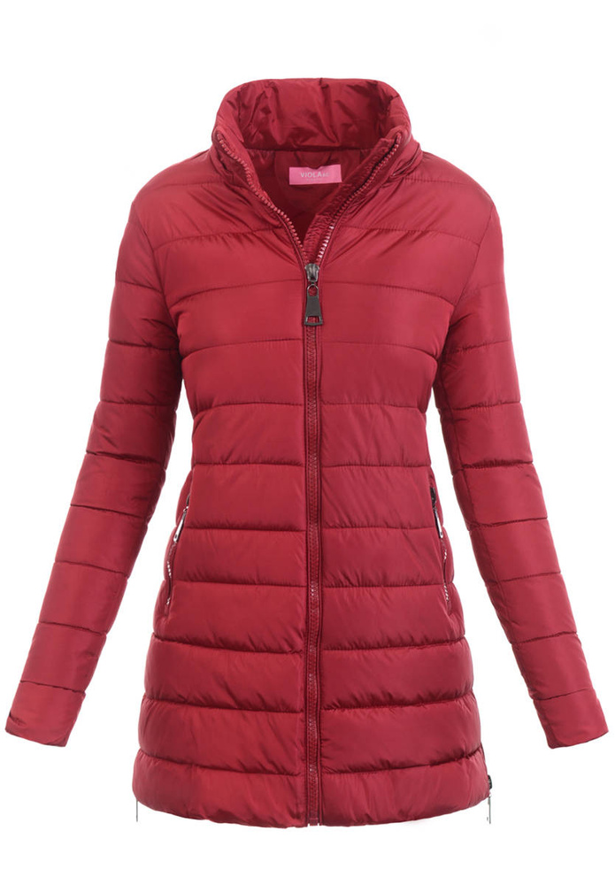 Damska Kurtka Zimowa Ortalionowa Florentyna Bordowa
