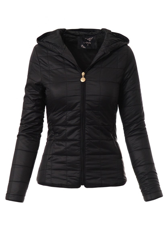 Damska Wiosenna Kurtka Czarna
