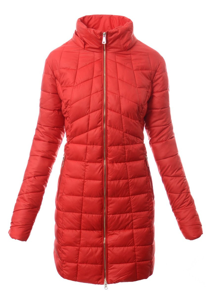 Damska Zimowa Ortalionowa Kurtka Marzena Czerwona