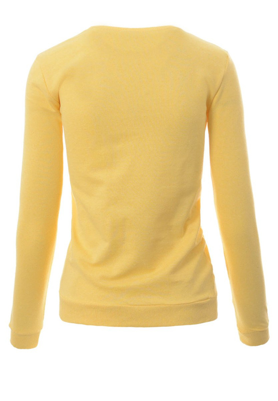 Damska Bluza Bawełniana Nadruk EVERY DAY IS BEAUTIFUL Żółta