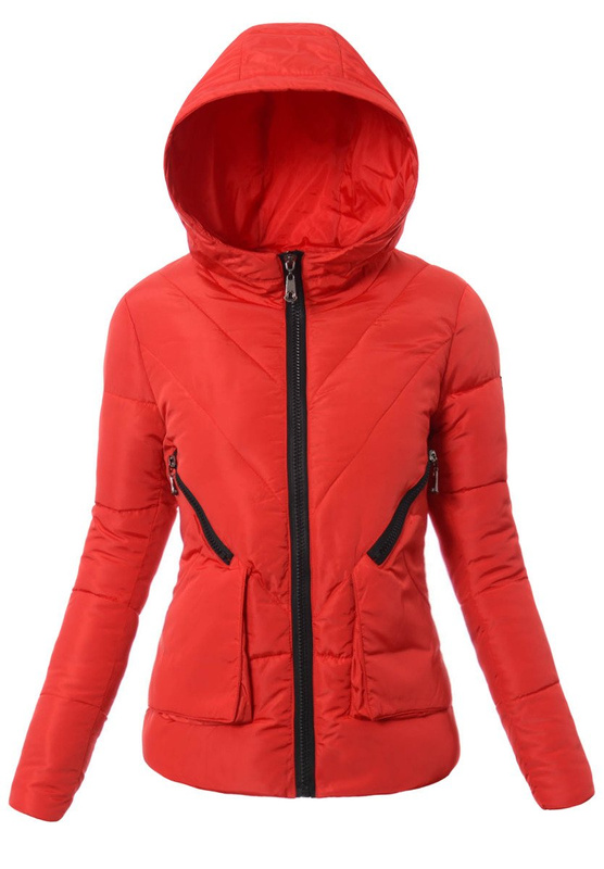 Damska Zimowa Kurtka Ortalionowa Ludmiła Czerwona