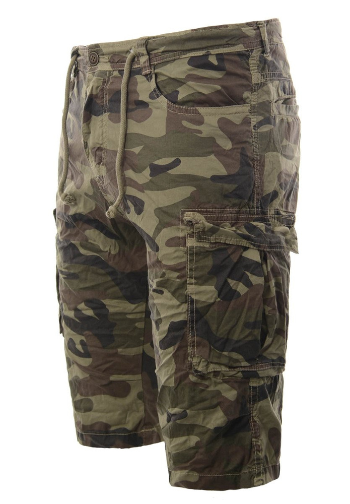 Męskie Spodenki Krótkie Bojówki Moro Zielone