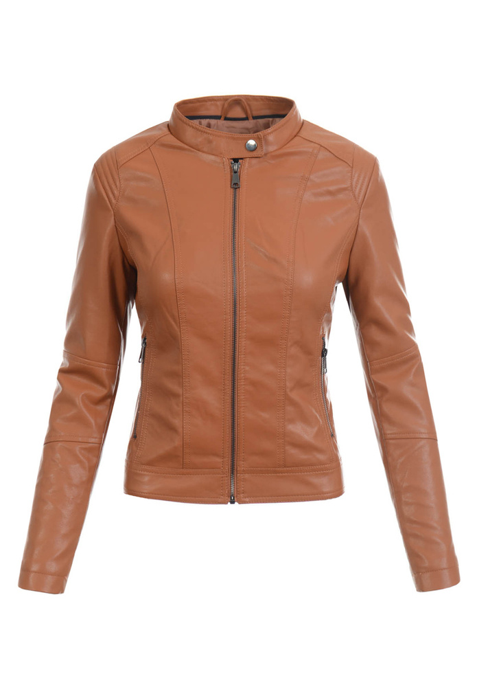 Damska Kurtka Ramoneska Asteria Brązowa