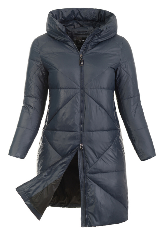 Damska Kurtka Pikowana Długa Filomena Granatowa