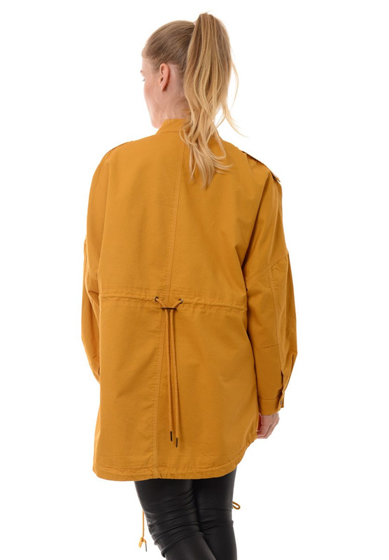 Damska Kurtka Parka Wiosenna Oversize Camel