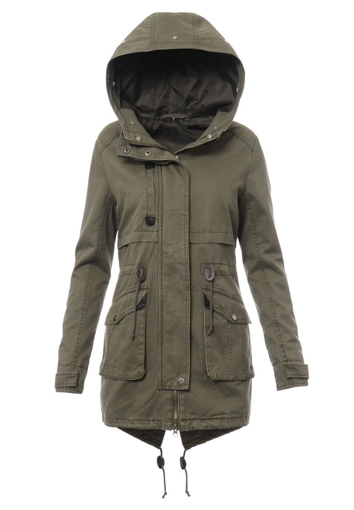 Damska Parka Kurtka Wiosenno Zimowa 2w1 Benita Zielona