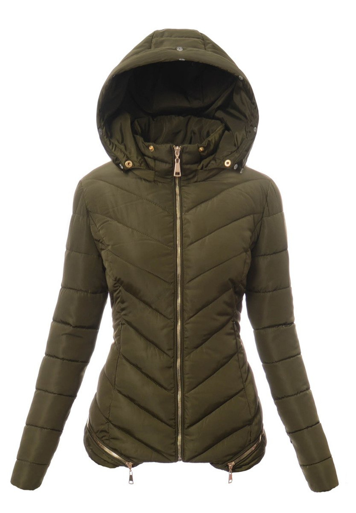 Damska Zimowa Kurtka Ortalionowa Martyna Zielona