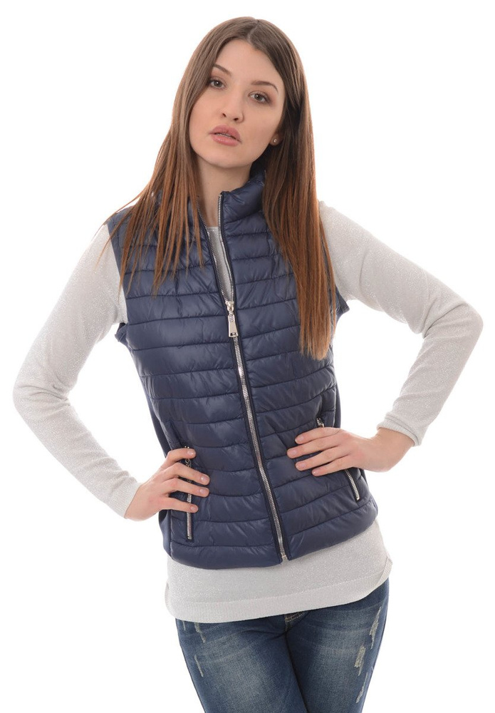 Damska Kamizelka Bezrękawnik Granat