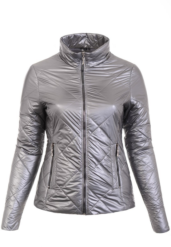 Damska Wiosenna Kurtka Stefania Srebrna