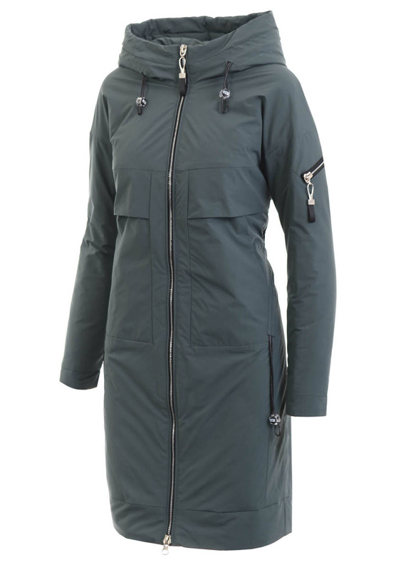 Damska Kurtka Parka Wiosenna Grace Morska