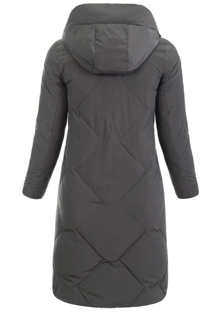 Damska Kurtka Pikowana Długa Natasza Grafitowa