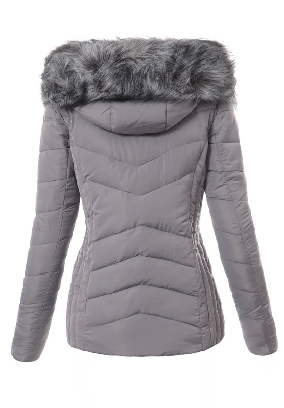 Damska Zimowa Kurtka Ortalionowa Szara