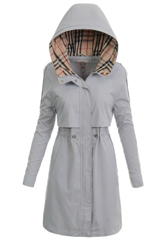 Damska Kurtka Parka Wiosenna Idalia Niebiesko- Szara