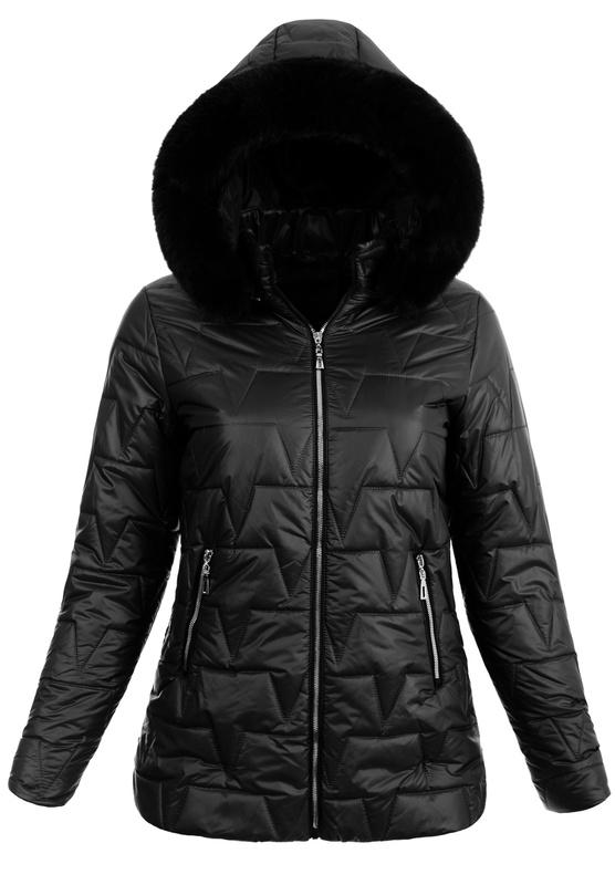 Damska Kurtka Zimowa Czesława Czarna