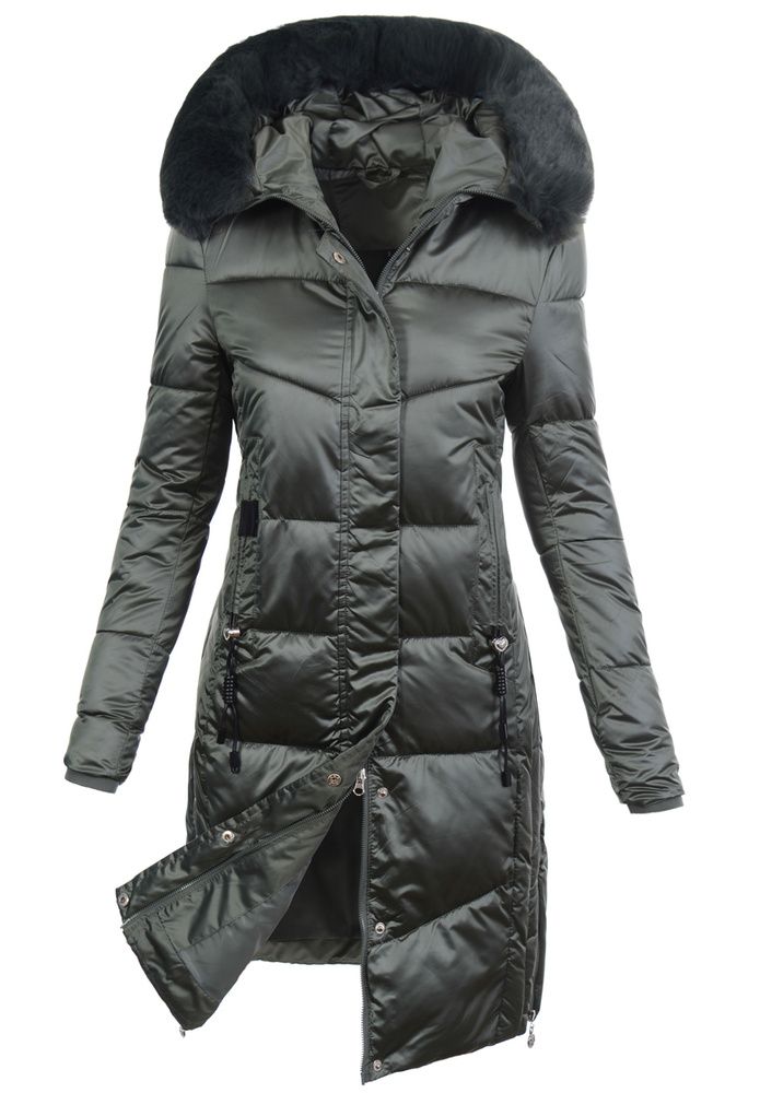 Damska Kurtka Zimowa Jolanta Ciemno Zielona