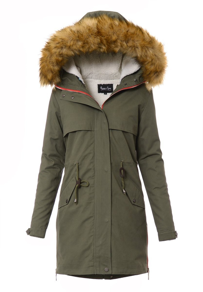 Damska Kurtka Parka Wiosenno Zimowa 2w1 Zielona