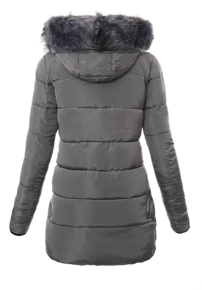 Damska Zimowa Kurtka Ortalionowa Szara