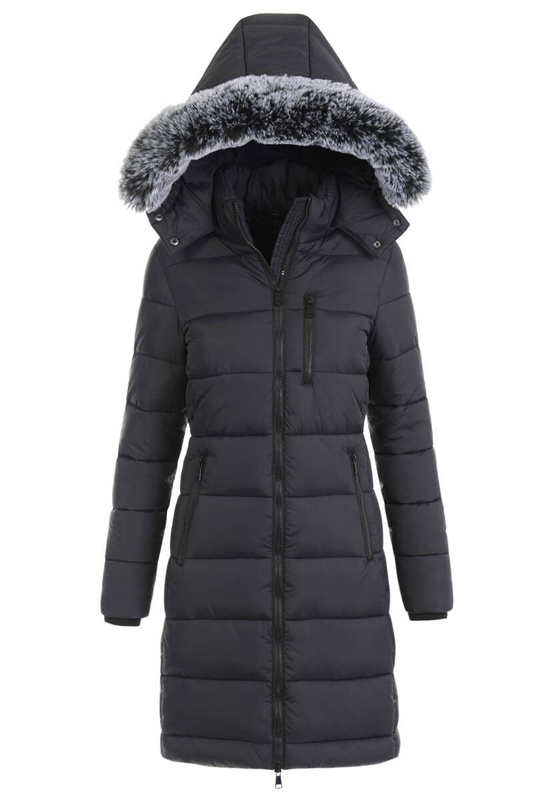 Damska Kurtka Ortalionowa Długa Izabela Czarna